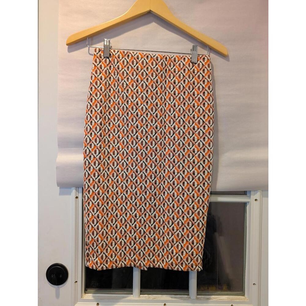 Zara Trafaluc Geometric Patterned Midi Skirt Size Small 0153